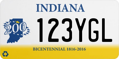 IN license plate 123YGL