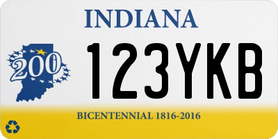 IN license plate 123YKB