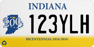 IN license plate 123YLH