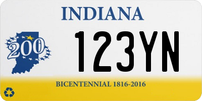 IN license plate 123YN