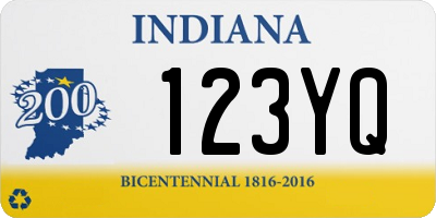 IN license plate 123YQ