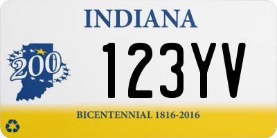 IN license plate 123YV