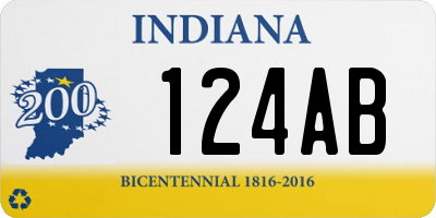 IN license plate 124AB