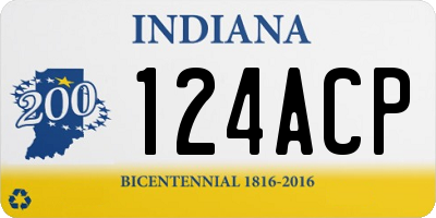 IN license plate 124ACP
