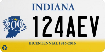 IN license plate 124AEV