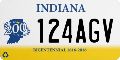 IN license plate 124AGV