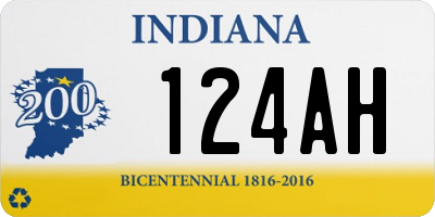 IN license plate 124AH