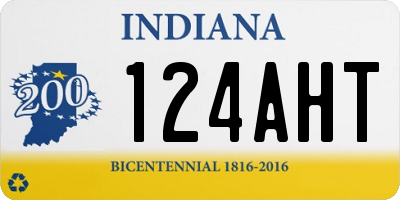 IN license plate 124AHT