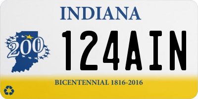 IN license plate 124AIN