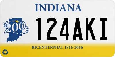 IN license plate 124AKI