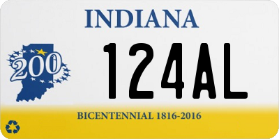 IN license plate 124AL