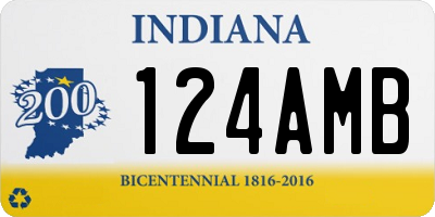 IN license plate 124AMB