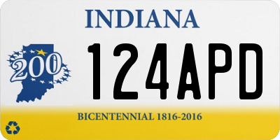 IN license plate 124APD