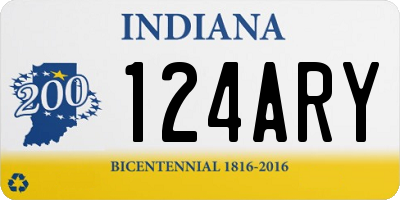 IN license plate 124ARY