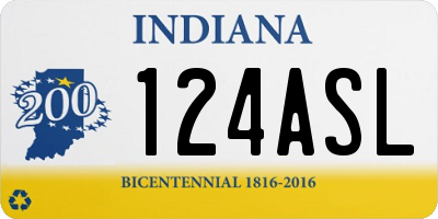 IN license plate 124ASL