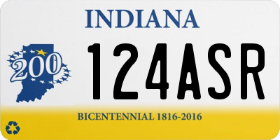 IN license plate 124ASR