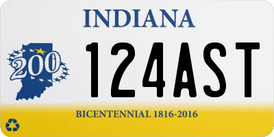 IN license plate 124AST
