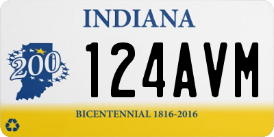 IN license plate 124AVM