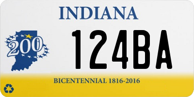 IN license plate 124BA