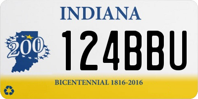 IN license plate 124BBU
