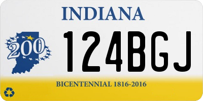 IN license plate 124BGJ