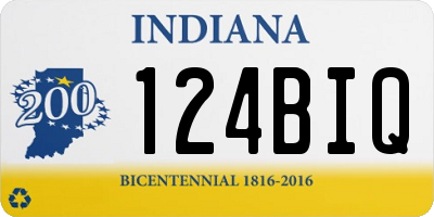 IN license plate 124BIQ