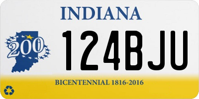IN license plate 124BJU