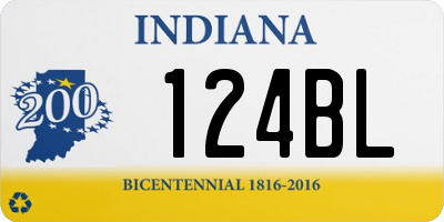 IN license plate 124BL