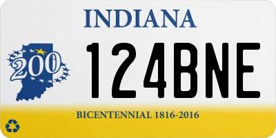 IN license plate 124BNE