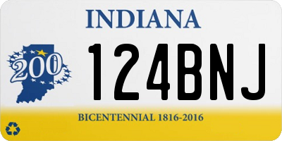 IN license plate 124BNJ
