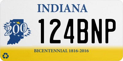 IN license plate 124BNP