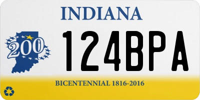 IN license plate 124BPA