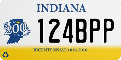 IN license plate 124BPP