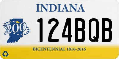 IN license plate 124BQB