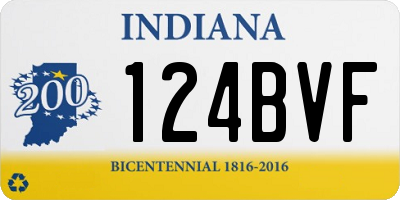 IN license plate 124BVF