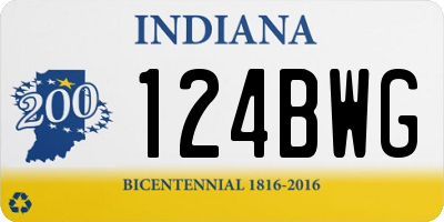 IN license plate 124BWG
