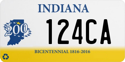 IN license plate 124CA