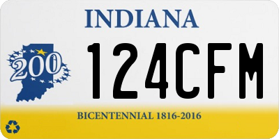 IN license plate 124CFM