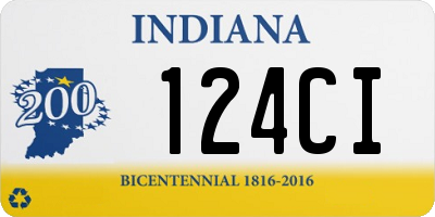 IN license plate 124CI