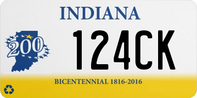 IN license plate 124CK