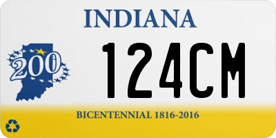 IN license plate 124CM