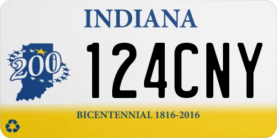 IN license plate 124CNY