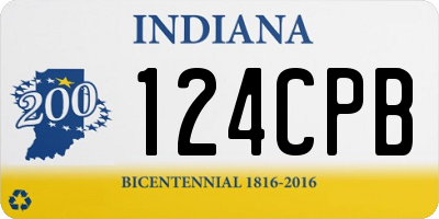 IN license plate 124CPB