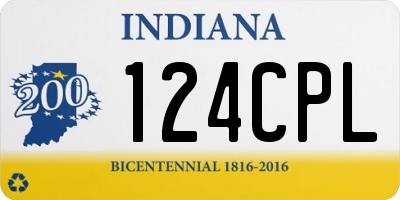 IN license plate 124CPL