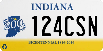 IN license plate 124CSN