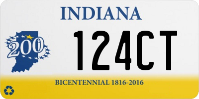 IN license plate 124CT