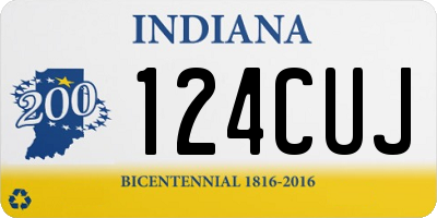 IN license plate 124CUJ