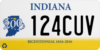 IN license plate 124CUV
