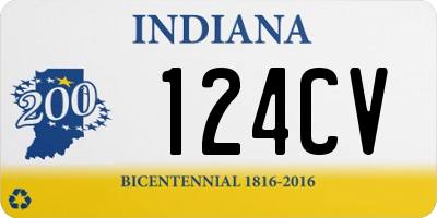 IN license plate 124CV