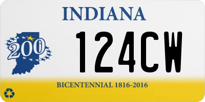 IN license plate 124CW